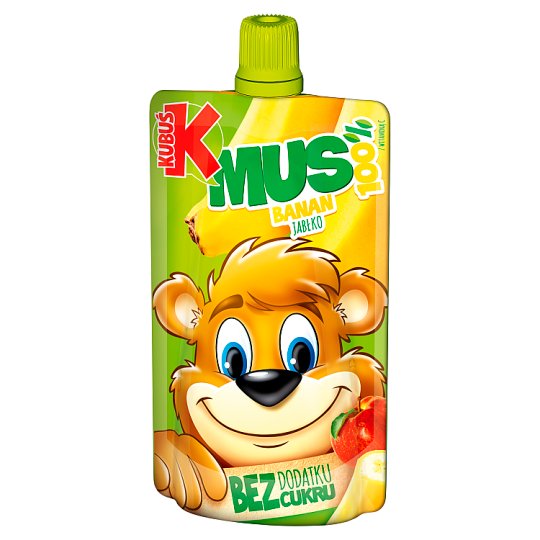 Kubuś Mus 100% banan jabłko 100 g
