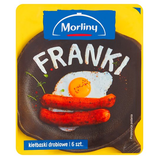 Morliny Franki Kiełbaski drobiowe 240 g (6 sztuk)