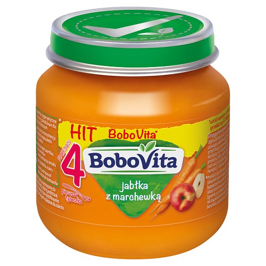BoboVita Jabłka z marchewką po 4 miesiącu 125 g