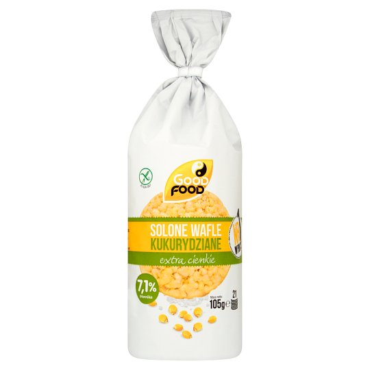 Good Food Solone wafle kukurydziane extra cienkie 105 g (21 sztuk)