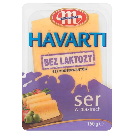 Mlekovita Havarti Ser bez laktozy w plastrach 150 g