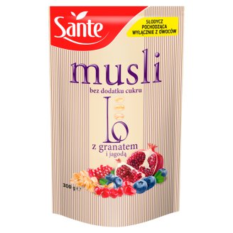 Sante Musli Lo bez dodatku cukru z granatem i jagodą 300 g