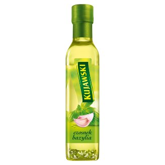 Kujawski Olej rzepakowy z pierwszego tłoczenia z czosnkiem i bazylią 250 ml