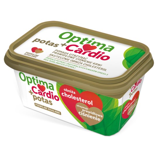 Optima Cardio Potas+ Margaryna roślinna z dodatkiem steroli roślinnych 400 g