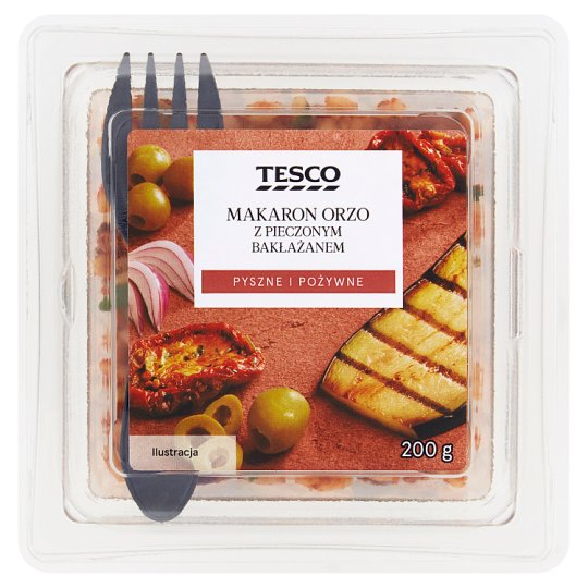 Tesco Makaron orzo z pieczonym bakłażanem 200 g