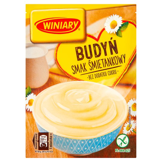 Winiary Budyń bez dodatku cukru smak śmietankowy 35 g