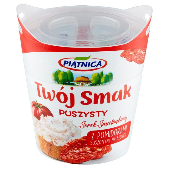 Piątnica Twój Smak Serek śmietankowy puszysty z pomidorami suszonymi na słońcu 150 g