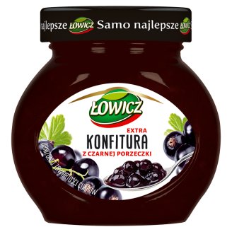 Łowicz Konfitura extra z czarnej porzeczki niskosłodzona 240 g