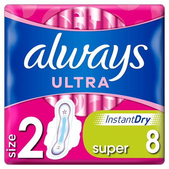 Always Ultra Long (rozmiar 2) Podpaski ze skrzydełkami, 8 sztuk