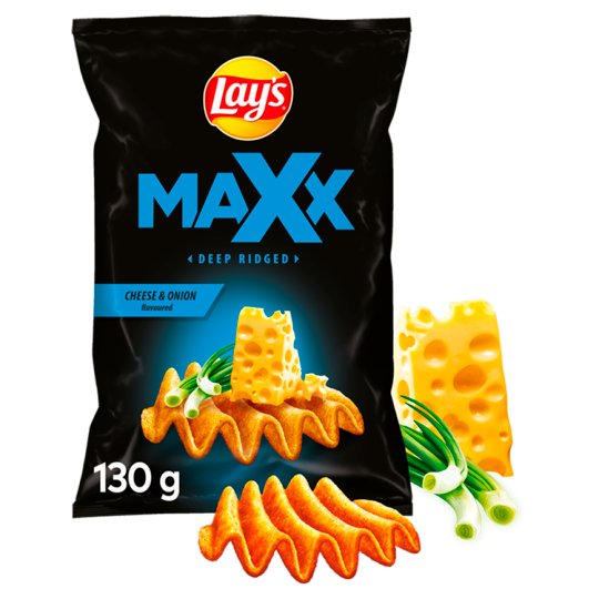 Lay's Maxx Cheese & Onion Flavoured Potato Crisps 130 g