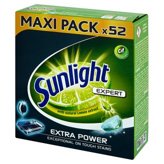 Sunlight Expert Extra Power Tabletki do zmywarki 910 g (52 sztuk)