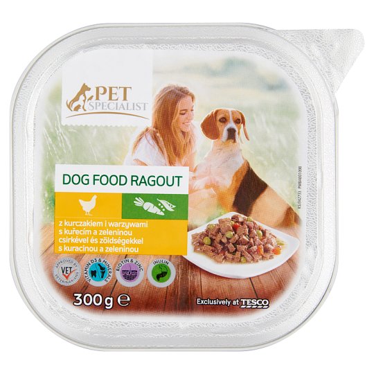 Tesco Pet Specialist Karma dla dorosłych psów ragout z kurczakiem i warzywami 300 g