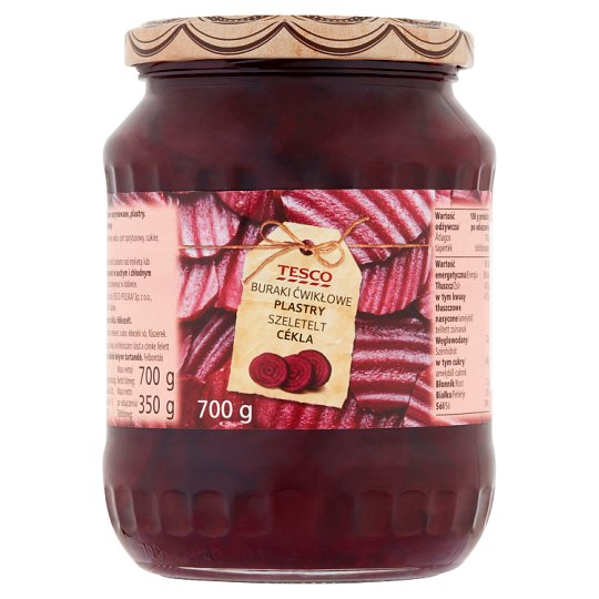 Tesco Buraki ćwikłowe plastry 700 g