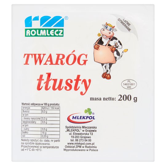 Rolmlecz Twaróg tłusty 200 g