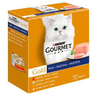 Gourmet Gold Pełnoporcjowa karma dla dorosłych kotów mus 680 g (8 x 85 g)