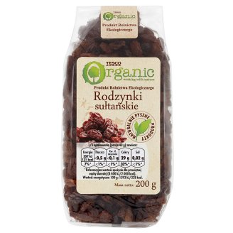 Tesco Organic Rodzynki sułtańskie 200 g