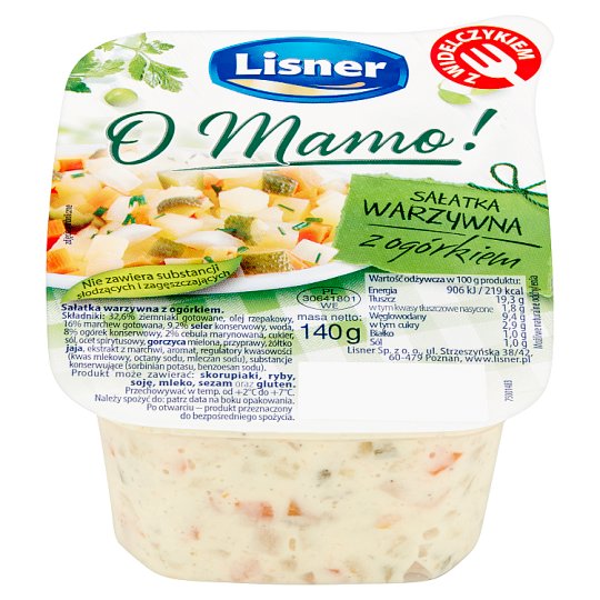 Lisner O Mamo! Sałatka warzywna z ogórkiem 140 g