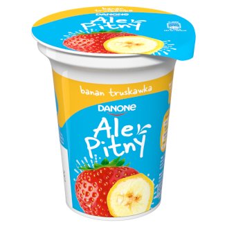 Danone ale Pitny Truskawka banan Napój jogurtowy 300 g