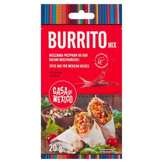 Casa de Mexico Burrito Mix Spice Mix for Mexican Dishes 20 g