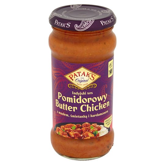 Patak's Indyjski sos pomidorowy Butter Chicken z masłem śmietanką i kardamonem 350 g