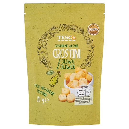 Tesco Oryginalne włoskie crostini z oliwą z oliwek 80 g