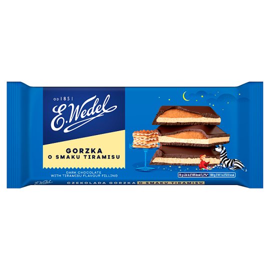 E. Wedel Czekolada gorzka o smaku deseru tiramisu 100 g