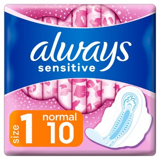 Always Ultra Sensitive Normal (rozmiar 1) Podpaski ze skrzydełkami, 10