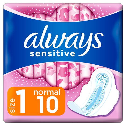 Always Ultra Sensitive Normal (rozmiar 1) Podpaski ze skrzydełkami, 10