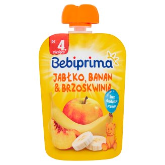 Bebiprima Jabłko banan & brzoskwinia Mus owocowy po 4. miesiącu 90 g
