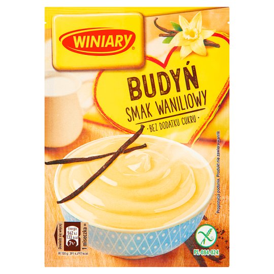 Winiary Budyń bez dodatku cukru smak waniliowy 35 g