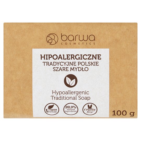 Barwa Hipoalergiczne tradycyjne polskie szare mydło 100 g