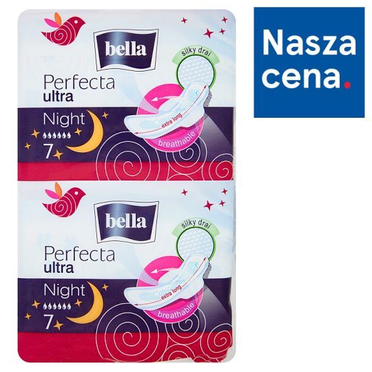 Bella Perfecta Ultra Night Silky Drai Podpaski higieniczne 14 sztuk