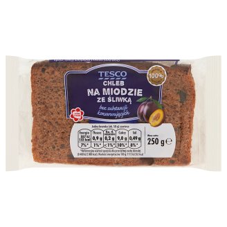 Tesco Chleb na miodzie ze śliwką 250 g