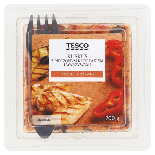 Tesco Kuskus z pieczonym kurczakiem i warzywami 200 g