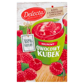 Delecta Owocowy kubek Kisiel o smaku malinowym 30 g