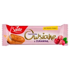 Sante Ciasteczka owsiane z żurawiną 33 g