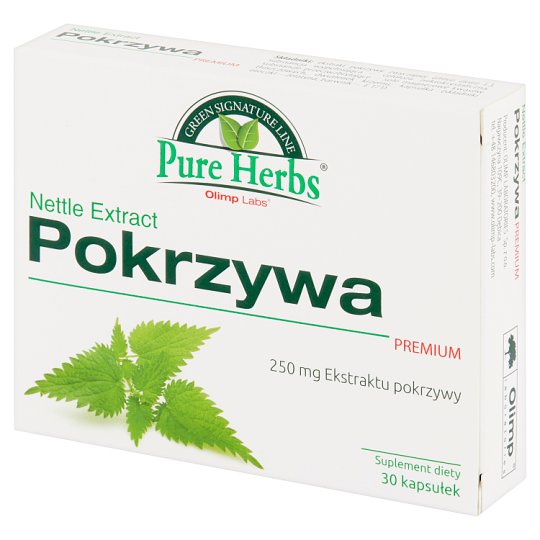 Olimp Labs Pure Herbs Suplement diety pokrzywa premium 12 g (30 sztuk)