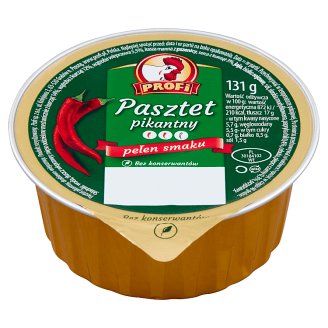 Profi Wielkopolski Pasztet z drobiem pikantny 131 g