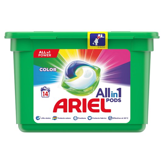 Ariel Color 3 w 1 Kapsułki do prania, 14 prań