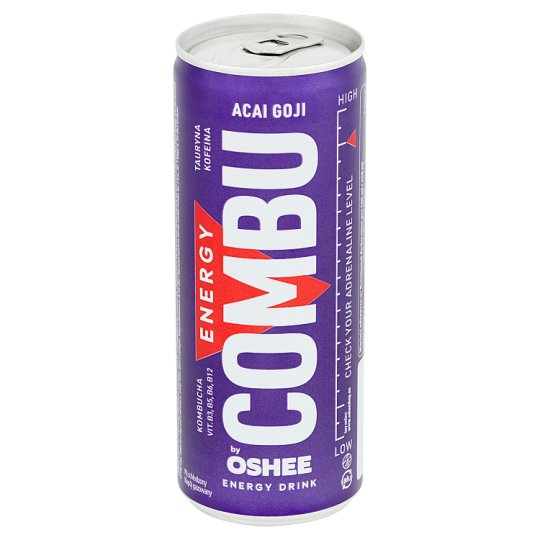 Oshee Combu by Oshee Gazowany napój energetyzujący o smaku jagód acai-goji 250 ml
