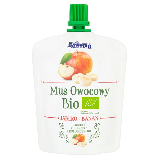 Bakoma Mus owocowy Bio jabłko-banan 90 g