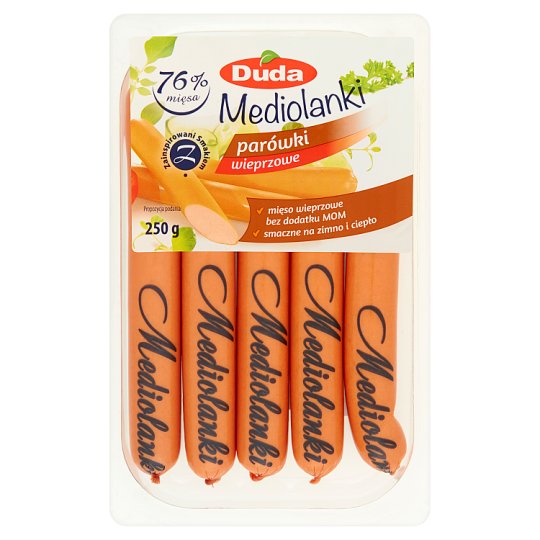 Duda Mediolanki Parówki wieprzowe 250 g