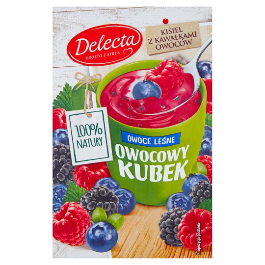 Delecta Z serca natury Owocowy kubek Forest Fruits Flavoured Soft Jelly 30 g
