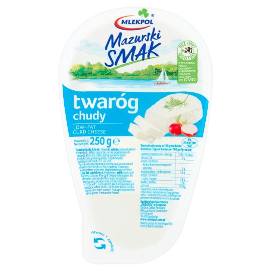 Mlekpol Mazurski Smak Twaróg chudy 250 g