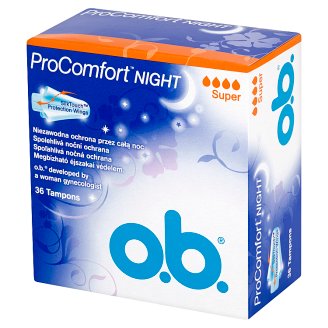 O.B. ProComfort Night Super Tampony 36 sztuk