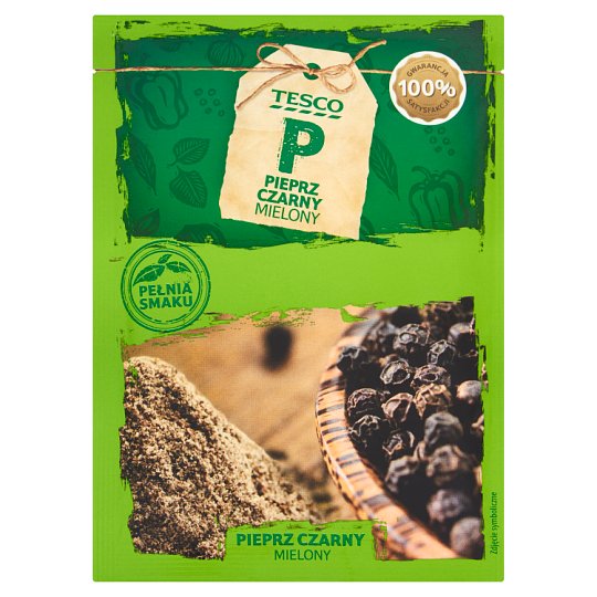 Tesco Pieprz czarny mielony 20 g