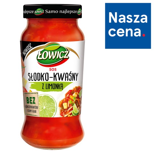 Łowicz Sos słodko-kwaśny z limonką 500 g