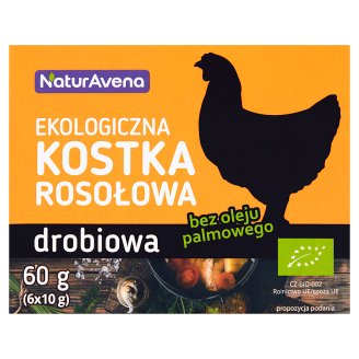 NaturAvena Ekologiczna kostka rosołowa drobiowa 60 g (6 x 10 g)