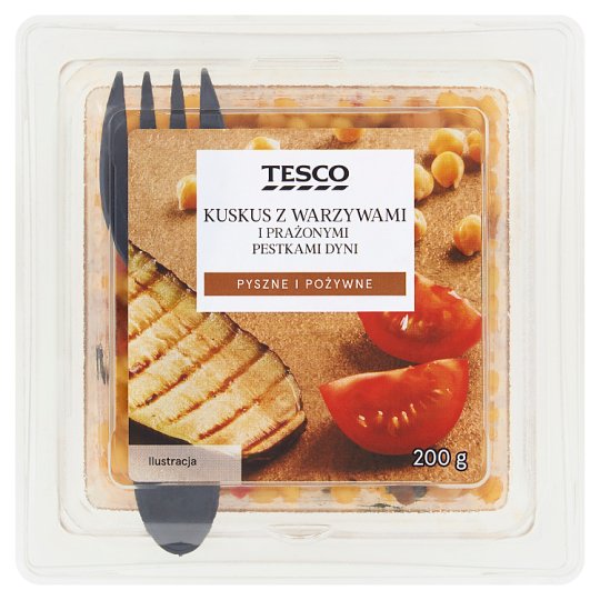 Tesco Kuskus z warzywami i prażonymi pestkami dyni 200 g
