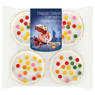 Dan Cake Happy Cakes Ciasto biszkoptowe o smaku kakaowym 240 g
